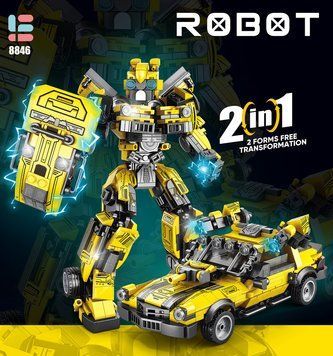 Конструктор Трансформер Бамблбі, Bumblebee &ndash; 2 в 1, 617 деталей (жовтий спорткар) Cn12 фото