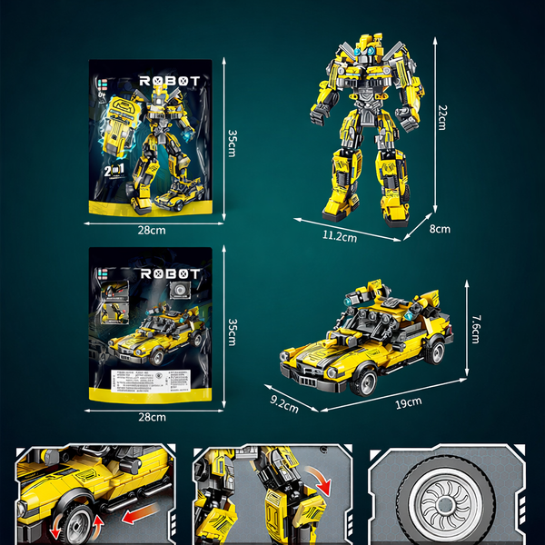 Конструктор Трансформер Бамблбі, Bumblebee &ndash; 2 в 1, 617 деталей (жовтий спорткар) Cn12 фото