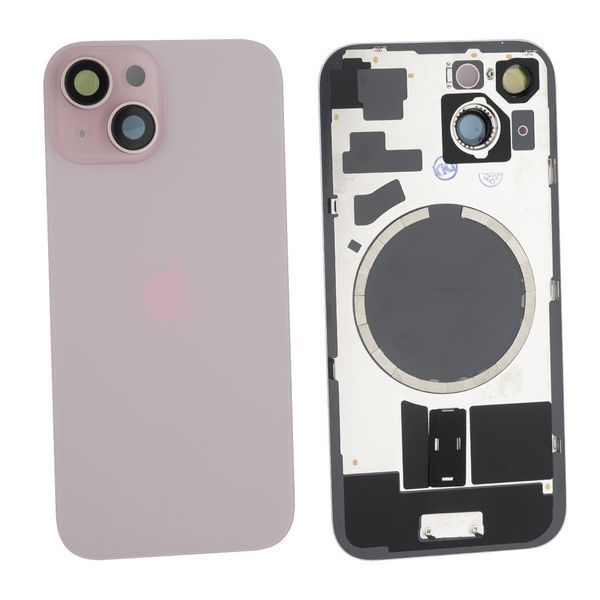 Задняя крышка Apple iPhone 15 со стеклом камеры и магнитом Original, Pink (Розовый) 10006086 фото