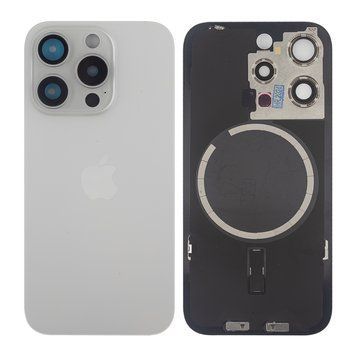 Задняя крышка Apple iPhone 15 Pro со стеклом камеры и магнитом Original, White Titanium (Белый титан) 10006098 фото