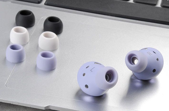 Силиконовые амбушюры для беспроводных наушников, совместимые с Samsung Buds 2 Pro, Buds Pro Фиолетовый цвет, 3 пары Am-9c фото