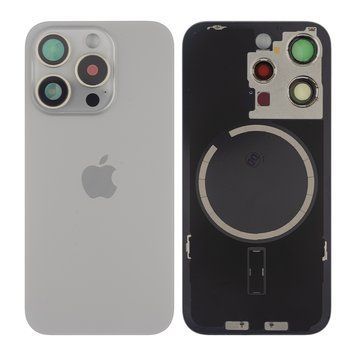 Задняя крышка Apple iPhone 15 Pro со стеклом камеры и магнитом Original, Natural Titanium (Натуральный титан) 10006097 фото