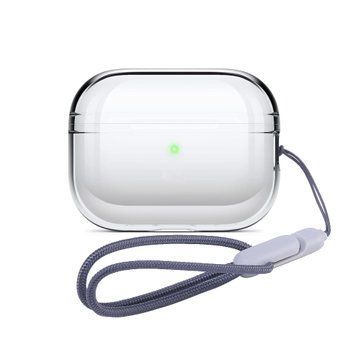 Чехол для наушников, совместимый с AirPods Pro , AirPods Pro 2 . Прозрачный цвет Chn-4a фото