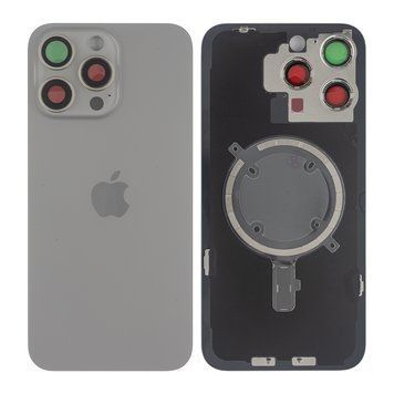 Задняя крышка Apple iPhone 15 Pro Max со стеклом камеры и магнитом Original, Natural Titanium (Натуральный титан) 10006101 фото