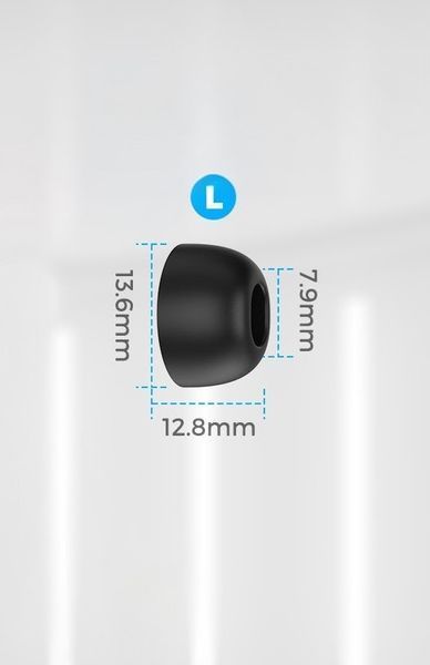 Пенные амбушюры для беспроводных наушников, совместимые с Samsung Galaxy Buds 3 Pro Черный цвет . Пара " L " Размера Am-6a-L фото