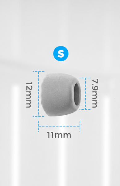 Пенные амбушюры для беспроводных наушников, совместимые с Samsung Galaxy Buds 3 Pro Серый цвет . Пара " S " Размера Am-6b-S фото