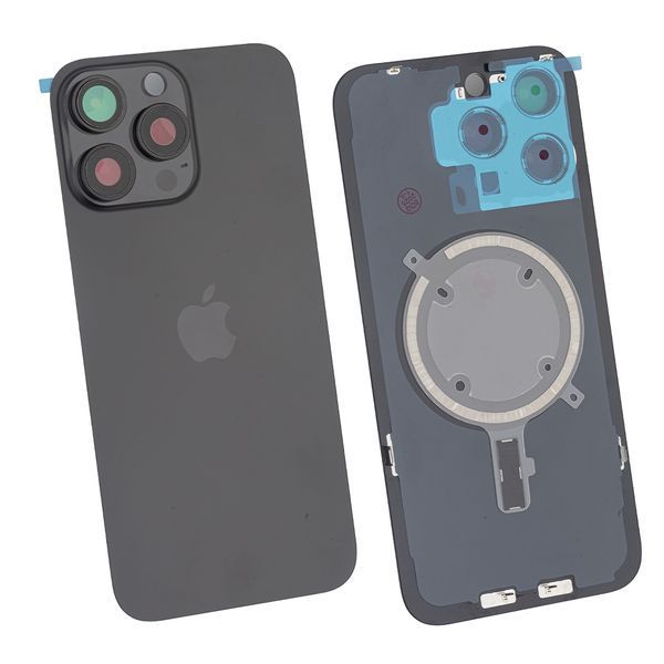 Задняя крышка Apple iPhone 15 Pro Max со стеклом камеры и магнитом Original, Black Titanium (Черный титан) 10006099 фото