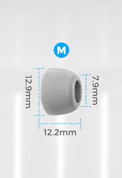 Пенные амбушюры для беспроводных наушников, совместимые с Samsung Galaxy Buds 3 Pro Серый цвет . Пара " M " Размера Am-6b-M фото