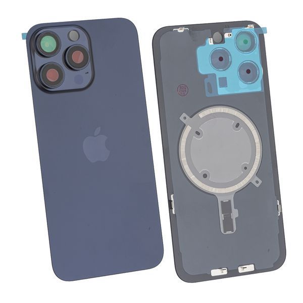 Задняя крышка Apple iPhone 15 Pro Max со стеклом камеры и магнитом Original, Blue Titanium (Синий титан) 10006100 фото