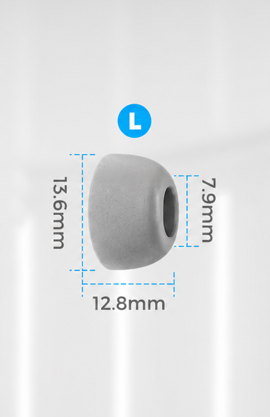 Пінні амбушури для бездротових навушників, сумісні з Samsung Galaxy Buds 3 Pro Сірий колір . Пара " L " Розмір Am-6b-L фото