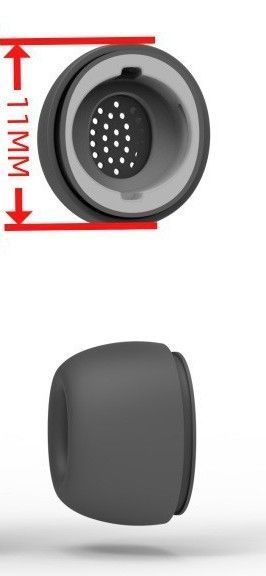 Силиконовые амбушюры для беспроводных наушников, совместимые с Samsung Galaxy Buds 3 Pro Черный цвет . Пара " S " Размера Am-7-S фото