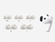 Амбушюры для беспроводных наушников, совместимые с AirPods 3 Pro , Air Pods 3 Pro . Пенные , 5 пары Am-16 фото 1