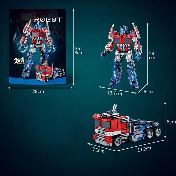 Конструктор Трансформер Оптимус Прайм, Optimus Prime &ndash; 2 в 1, 805 деталей (красный тягач) Cn11 фото
