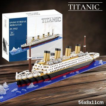 Детский конструктор корабль Титаник / Titanic 1900 деталей. Размеры: 56см*11см*8см Cn1 фото