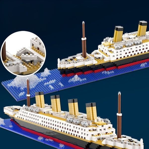 Детский конструктор корабль Титаник / Titanic 1900 деталей. Размеры: 56см*11см*8см Cn1 фото