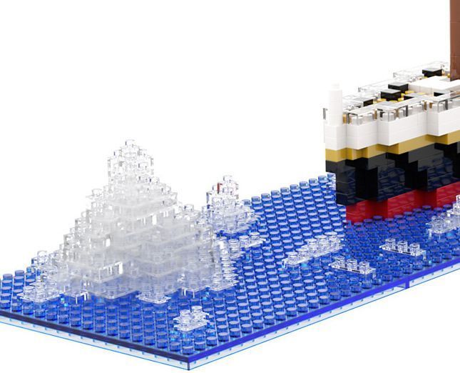 Детский конструктор корабль Титаник / Titanic 1900 деталей. Размеры: 56см*11см*8см Cn1 фото
