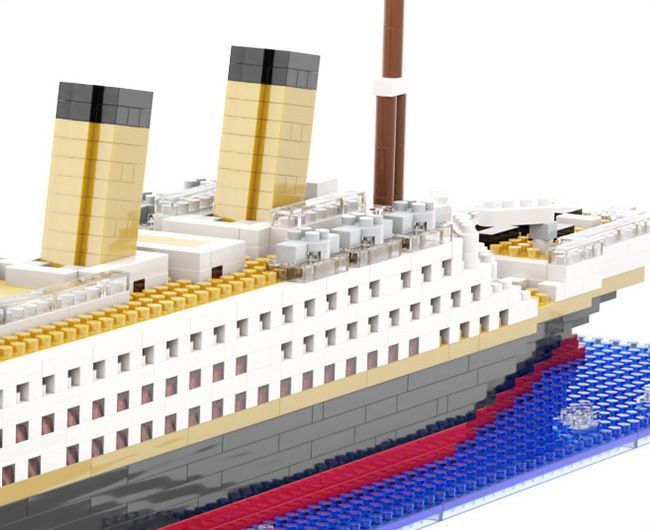 Детский конструктор корабль Титаник / Titanic 1900 деталей. Размеры: 56см*11см*8см Cn1 фото