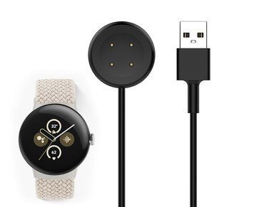 Зарядное устройство USB для смарт-часов, совместимое с Google Pixel Watch 2 , Google Pixel Watch 3 . Черный цвет . 1 метр Kb-10 фото