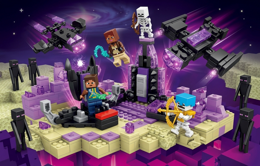 Конструктор Minecraft End 16 в 1 &ndash; дракон, башти, світ End, 744 деталі, збірна модель Cn23-A фото