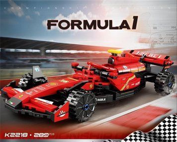 Конструктор Формула 1, Formula 1 &ndash; красный болид, спортивный автомобиль (спорткар), 289 деталей, 22,7&times;9,5&times;5,6 см Cn13 фото