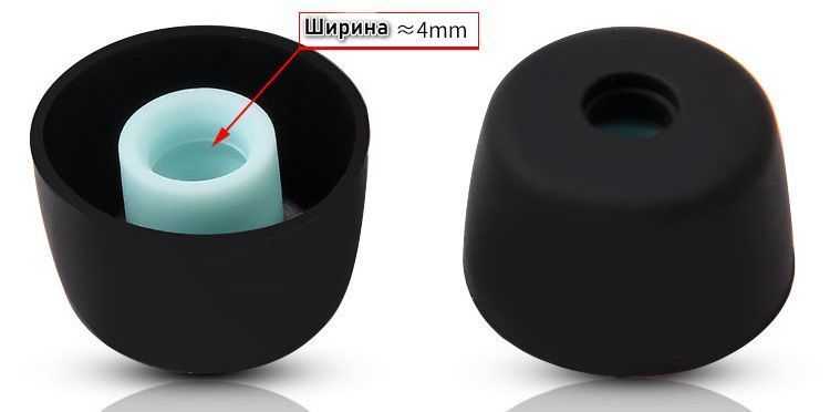 Силиконовые амбушюры для беспроводных наушников, совместимы с Sony WF-1000XM4, WF-1000XM5, WF-1000XM3 . Пара " S " Размера Am-5a-S фото