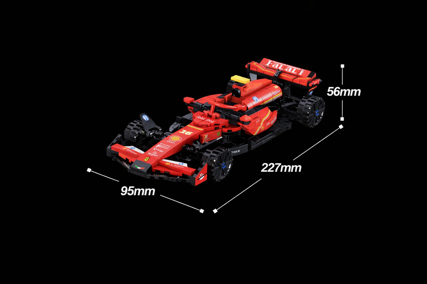 Конструктор Формула 1, Formula 1 &ndash; красный болид, спортивный автомобиль (спорткар), 289 деталей, 22,7&times;9,5&times;5,6 см Cn13 фото