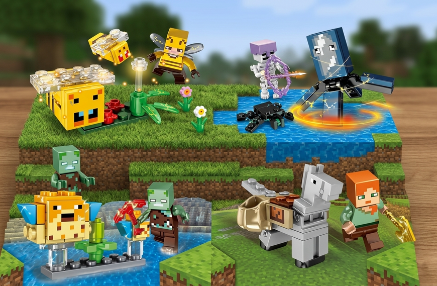 Конструктор Minecraft Монстры и звери 16 в 1 &ndash; мобы, животные, существа, 763 детали, сборная модель Cn23-B фото