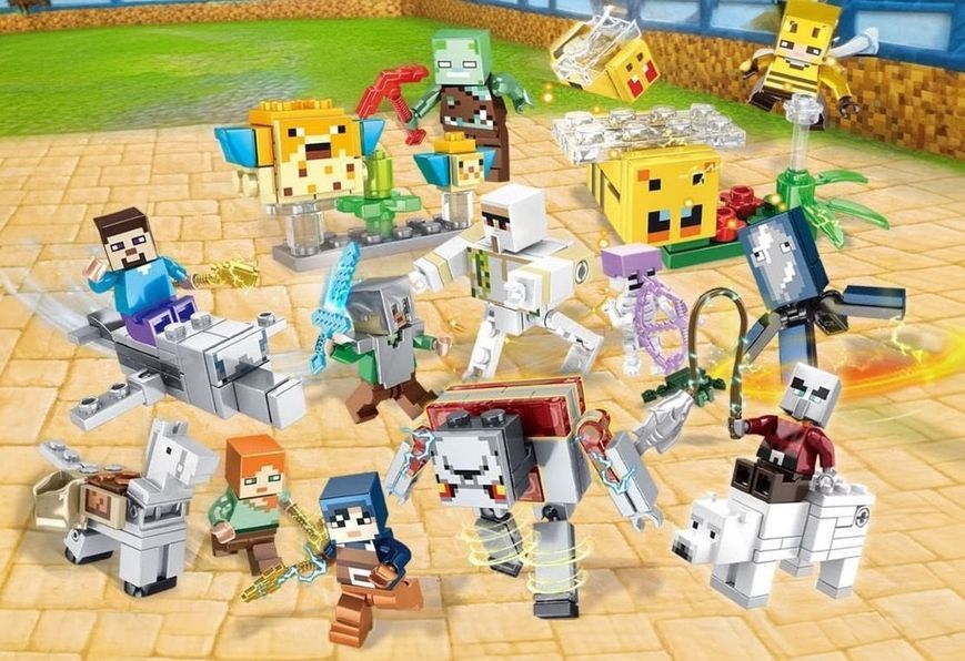 Конструктор Minecraft Монстры и звери 16 в 1 &ndash; мобы, животные, существа, 763 детали, сборная модель Cn23-B фото