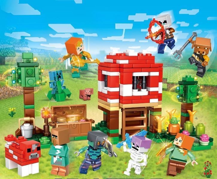 Конструктор Minecraft Монстры и звери 16 в 1 &ndash; мобы, животные, существа, 729 деталей, сборная модель Cn23-C фото