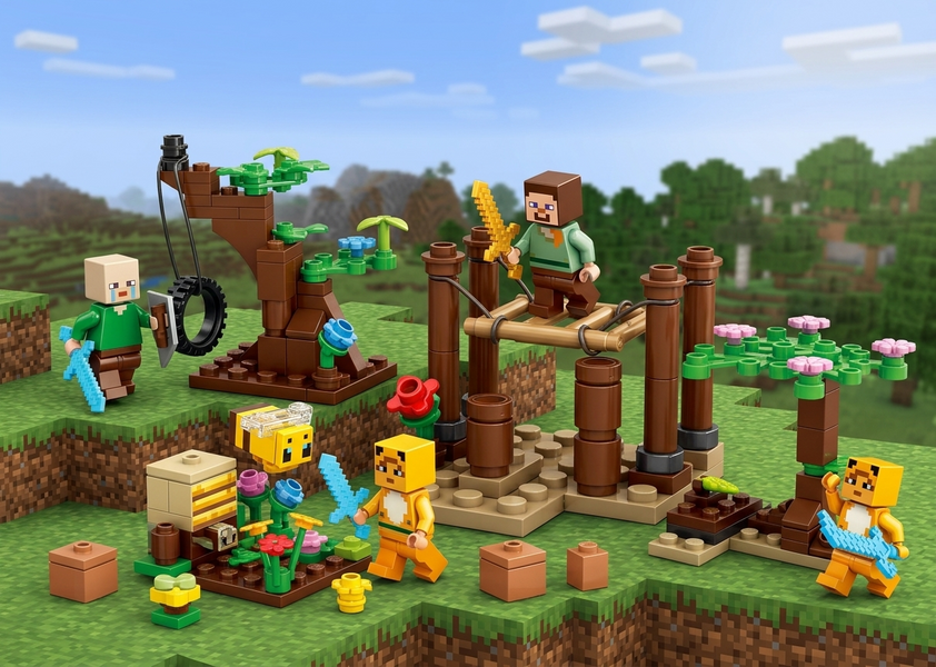 Конструктор Minecraft Монстры и звери 16 в 1 &ndash; мобы, животные, существа, 729 деталей, сборная модель Cn23-C фото