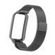 Металевий ремінець для фітнес-браслету, сумісний з Xiaomi Mi Band 9 Pro , чорний колір Rm-7a фото 2