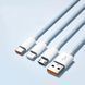 Зарядный кабель 3 в 1 . 1,5 метра . Type-C + Lightning + Micro USB Kb-15 фото 1