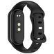 Силиконовый ремешок для фитнес-браслета, совместимый с Xiaomi Mi Band 8 / Mi Band 9 / Mi band 10 , черный Rm-3a фото 2