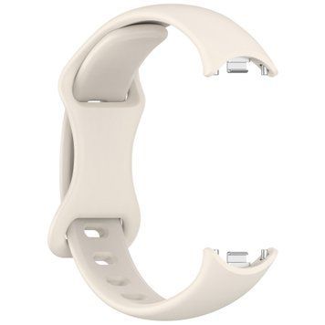 Силиконовый ремешок для фитнес-браслета, совместимый с Xiaomi Mi Band 8 / Mi Band 9 / Mi band 10 , белый Rm-3b фото