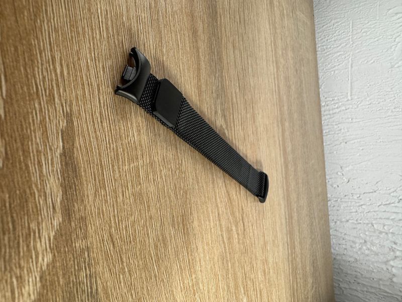 Металлический ремешок для фитнес-браслета, совместимый с Xiaomi Mi Band 8 / Mi Band 9 / Mi band 10, черный цвет Rm-1a фото