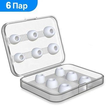 Амбушюры для беспроводных наушников, совместимые с AirPods Pro , AirPods Pro2 . Силиконовые, 6 пар Am-2 фото