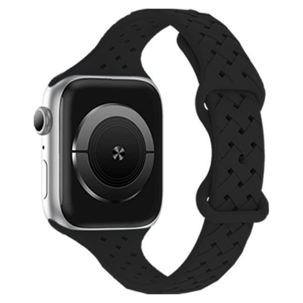 Силиконовый ремешок для смарт часов, совместимый с Apple Watch 38 mm / 40 mm / 41 mm . Черный цвет Rm-5a фото