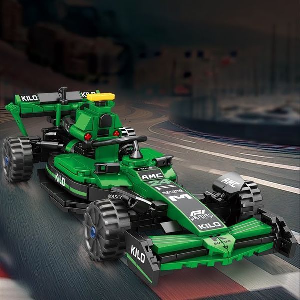 Конструктор Формула 1, Formula 1 &ndash; зелёный болид, спортивный автомобиль (спорткар), 305 деталей, 23,6&times;9,5&times;6,1 см Cn14 фото