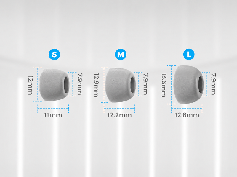 Пенные амбушюры для беспроводных наушников, совместимые с Samsung Galaxy Buds 3 Pro Серый цвет, 3 пары Am-6b фото