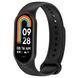Силиконовый ремешок для фитнес-браслета, совместимый с Xiaomi Mi Band 8 / Mi Band 9 / Mi band 10 , черный Rm-2a фото 2