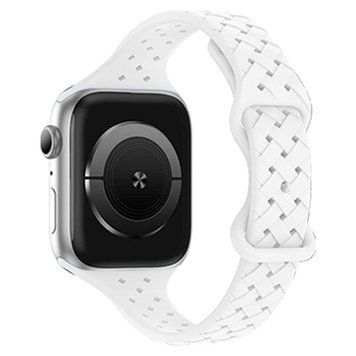 Силиконовый ремешок для смарт часов, совместимый с Apple Watch 38 mm / 40 mm / 41 mm . Белый цвет Rm-5c фото