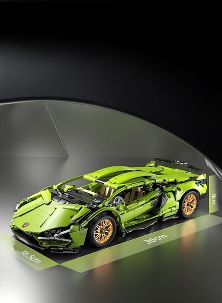 Конструктор спортивного автомобиля, большая спортивная машина, гоночный конструктор для детей 1000 деталей, модель авто 36&times;16,5&times;8 см Cn6-a фото