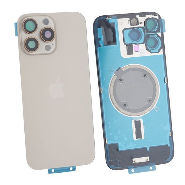 Задняя крышка Apple iPhone 16 Pro Max со стеклом камеры и магнитом Original, Desert Titanium (Пустынный титан) 10006104 фото