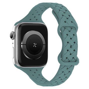 Силиконовый ремешок для смарт часов, совместимый с Apple Watch 38 mm / 40 mm / 41 mm . Зеленый цвет Rm-5g фото