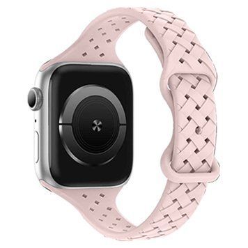 Силиконовый ремешок для смарт часов, совместимый с Apple Watch 38 mm / 40 mm / 41 mm . Розовый цвет Rm-5k фото