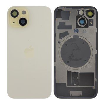 Задняя крышка Apple iPhone 15 со стеклом камеры и магнитом Original, Yellow (Жёлтый) 10006088 фото