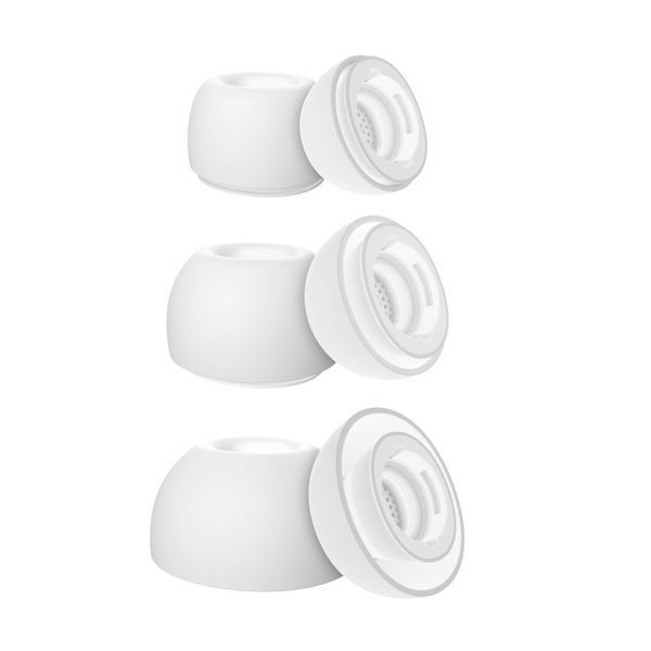 Силиконовые амбушюры для беспроводных наушников, совместимые с Samsung Galaxy Buds 3 Pro | Galaxy Buds 4 Pro . Белый цвет . 3 Пары Am-15b фото