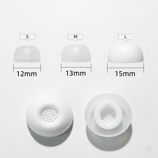 Силиконовые амбушюры для беспроводных наушников, совместимые с Samsung Buds 3 FE , Samsung Buds 3FE   . Белый цвет, 3 пары Am-13b фото