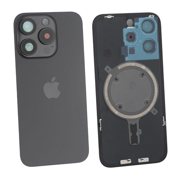 Задняя крышка Apple iPhone 15 Pro со стеклом камеры и магнитом Original, Black Titanium (Черный титан) 10006095 фото