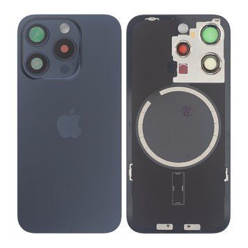 Задняя крышка Apple iPhone 15 Pro со стеклом камеры и магнитом Original, Blue Titanium (Синий титан) 10006096 фото